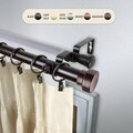 Kd Encimera 1 in. Cover Double Curtain Rod with 48 to 84 in. Extension, Mahogany KD3720188